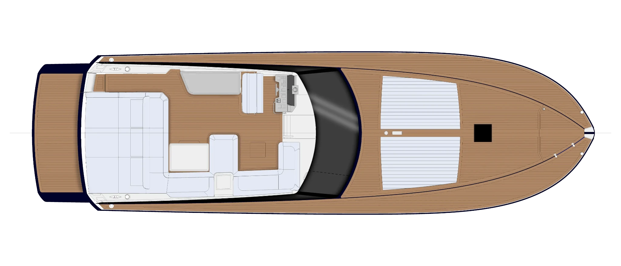 Itama 54 New - Main Deck - blu