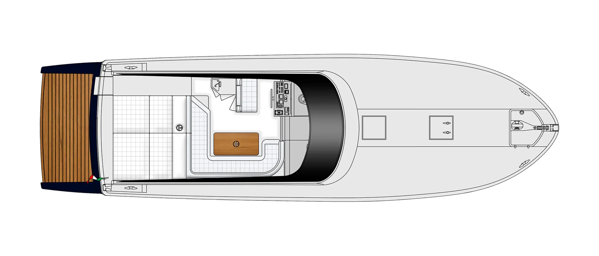 Itama 45RS - Main Deck - blu