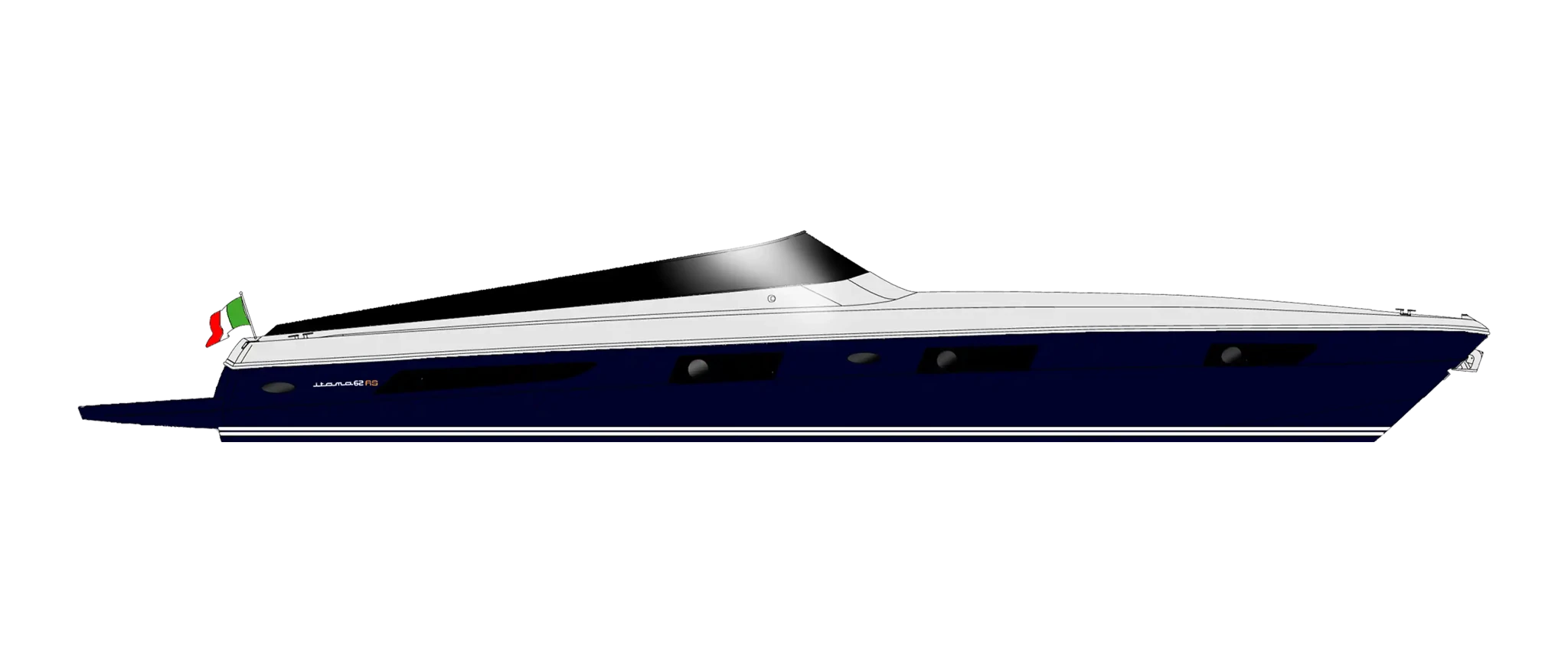 Itama 62RS - Profile - blu