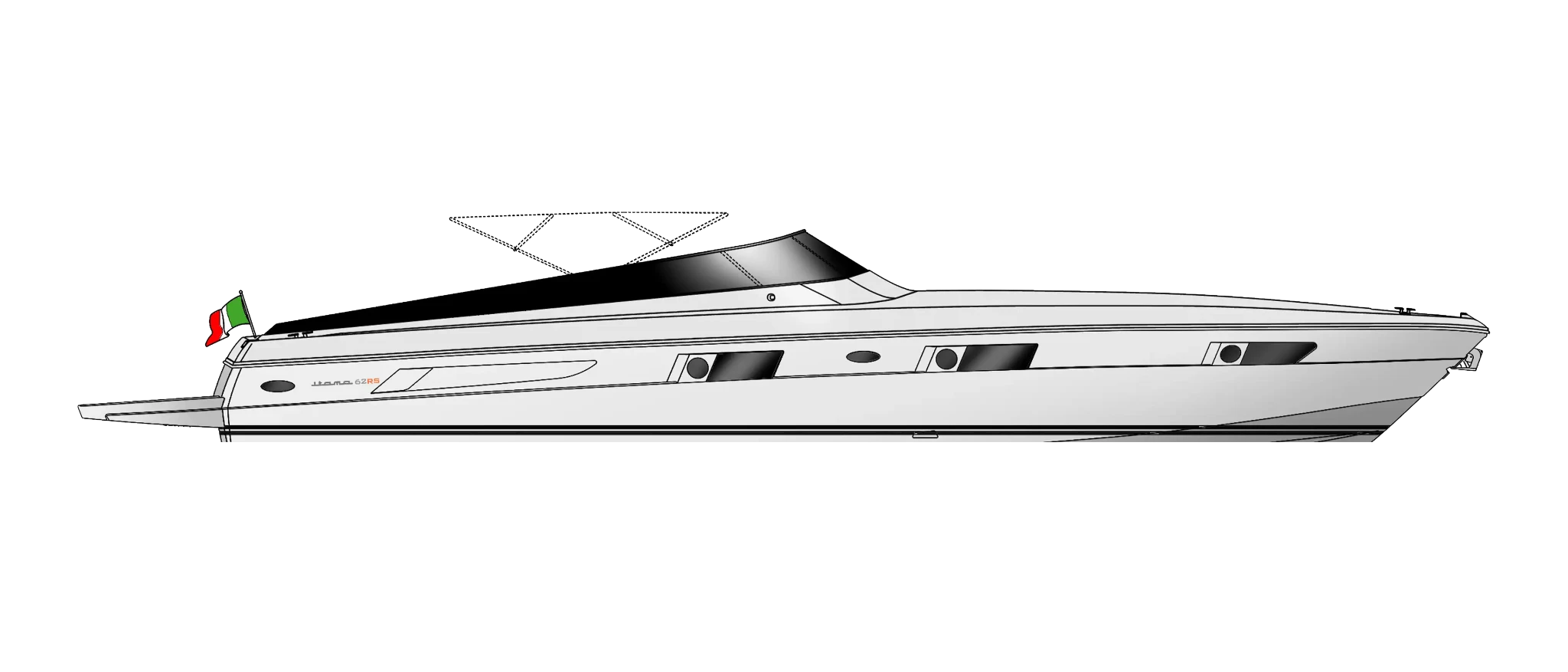 Itama 62RS - Profile - bianco