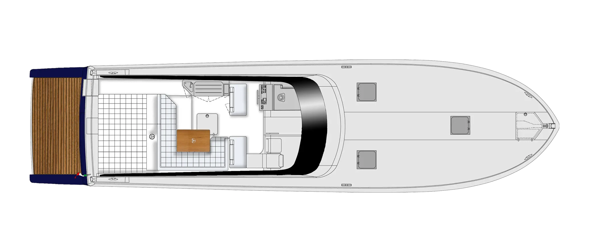 Itama 62RS - Main deck - blu