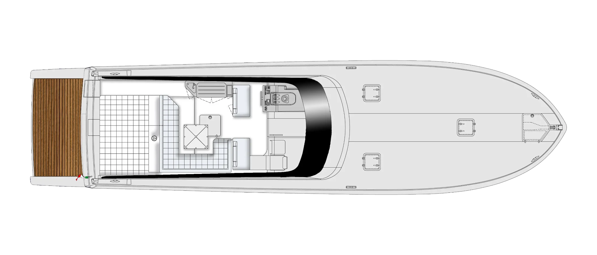 Itama 62RS - Main deck - bianco