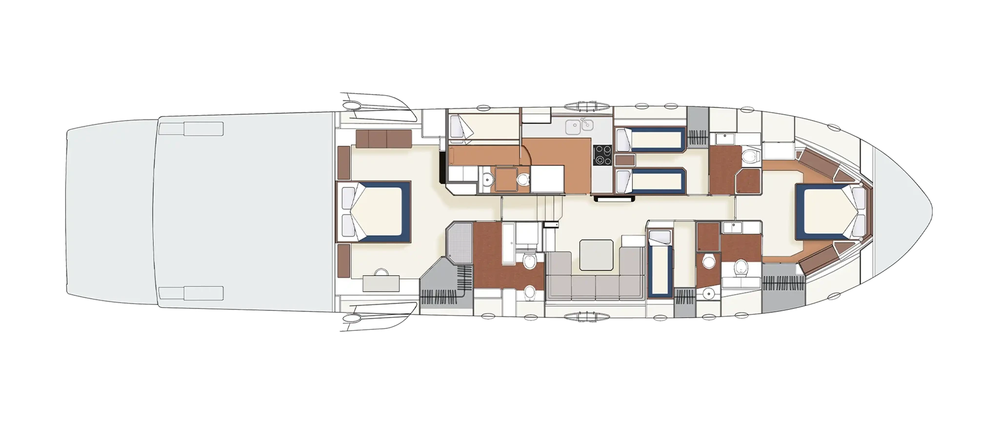 Itama 75 - Lower deck OPT - blu