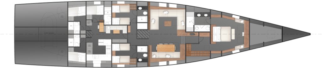 Lower Deck - 3 cabins