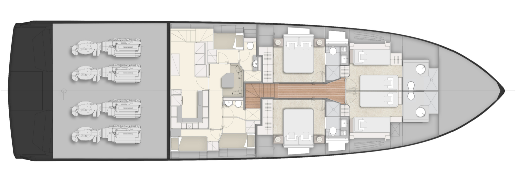 Lower Deck 4 CABINS OPTION